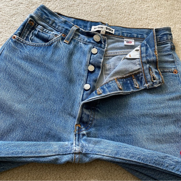 RE/DONE LEVI’S 5 BUTTON FLY CROP KICK - Picture 5 of 16